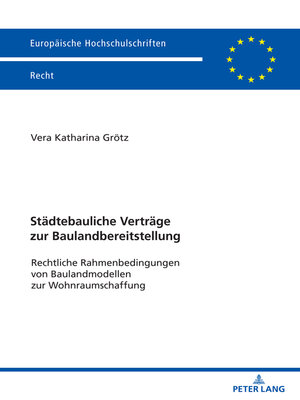cover image of Staedtebauliche Vertraege zur Baulandbereitstellung